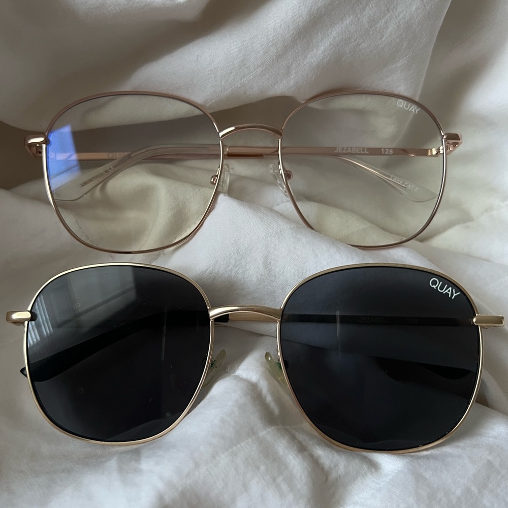 QUAY Jezabell blue light and sunglasses